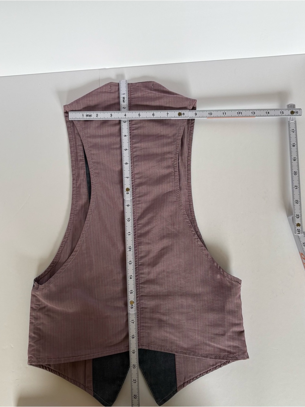 Rare Superfine Tate Storm Waistcoat Vest Size 2 Made In Italy Denim - Picture 8 of 12